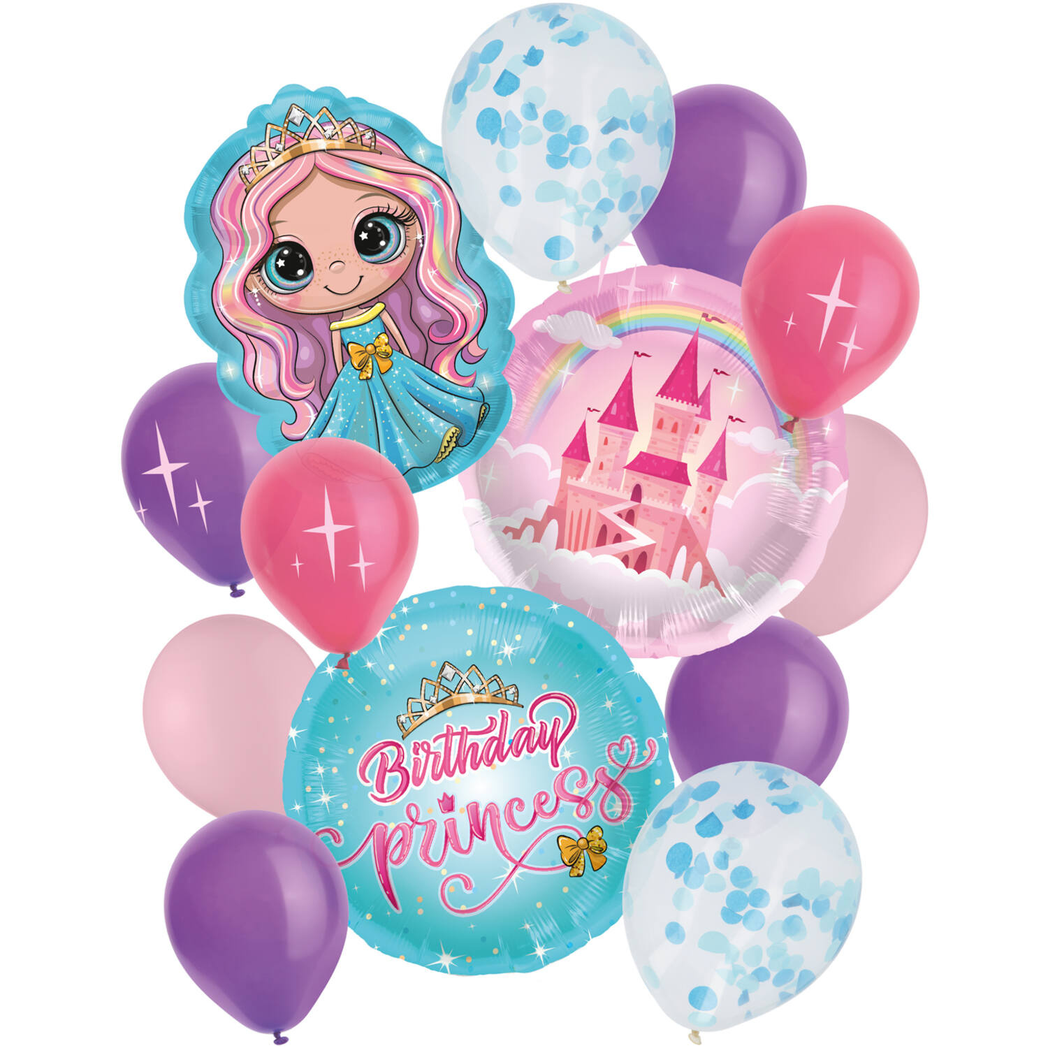 Ballonnen Set Prinses Birthday Princess (14-delig)
