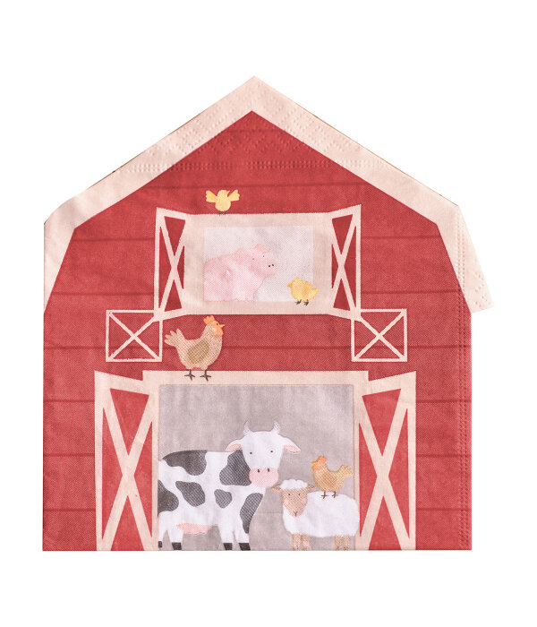 Servetten Boerderijschuur Farm Scene (16st)