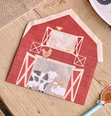 Servetten Boerderijschuur Farm Scene (16st)