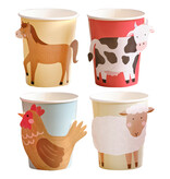 Feestbekers Boerderijdieren Farm Scene (8st)