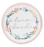 Team Bride Feestborden Boho Floral Bloemenkrans (8st)