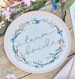 Team Bride Feestborden Boho Floral Bloemenkrans (8st)