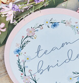 Team Bride Feestborden Boho Floral Bloemenkrans (8st)