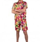 Tropische Korte Broek Ananassen Roze