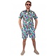 Korte Broek Hawaii Papegaaien Blauw