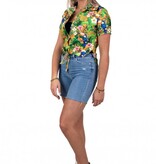 Hawaii Blouse Dames Met Zonneklep Toekans Oranje