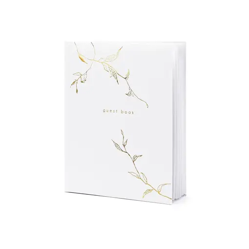 Gastenboek Met Gouden Takjes Motief (20x24,5cm)