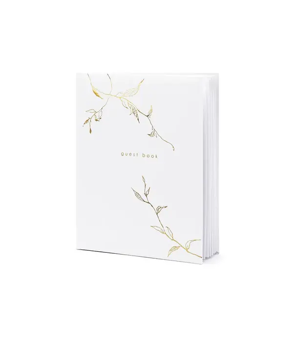 Gastenboek Met Gouden Takjes Motief (20x24,5cm)