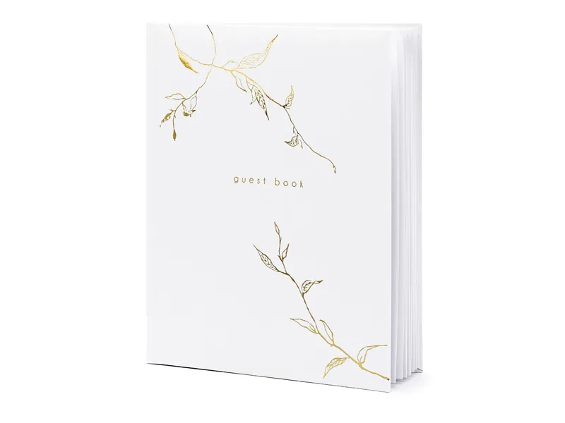 Gastenboek Met Gouden Takjes Motief (20x24,5cm) afbeelding