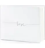 Gastenboek Love Wit/Zilver (24x18,5cm)