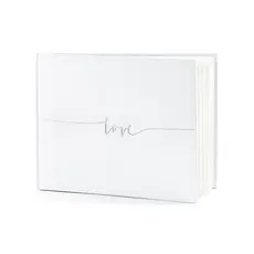 Gastenboek Love Wit/Zilver (24x18,5cm)