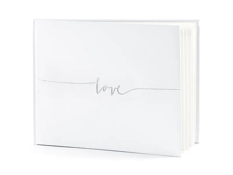 Gastenboek Love Wit/Zilver (24x18,5cm) afbeelding