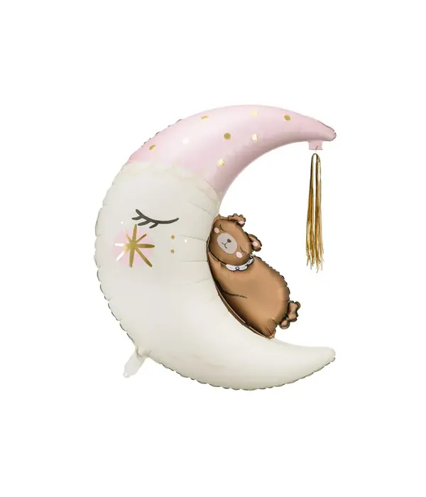 Folieballon Teddy Beer Op De Maan (71x86cm)