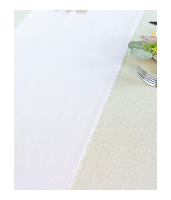 Tafelloper Wit Touch of Wind (500x28cm)