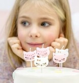 Verjaardagskaarsjes Kat (6st)