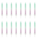 Kaarsjes Gradient Glitter Lila/Mint (20st)