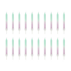 Kaarsjes Gradient Glitter Lila/Mint (20st)