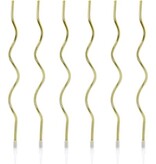 Verjaardagskaarsjes Gekruld Goud (8st)