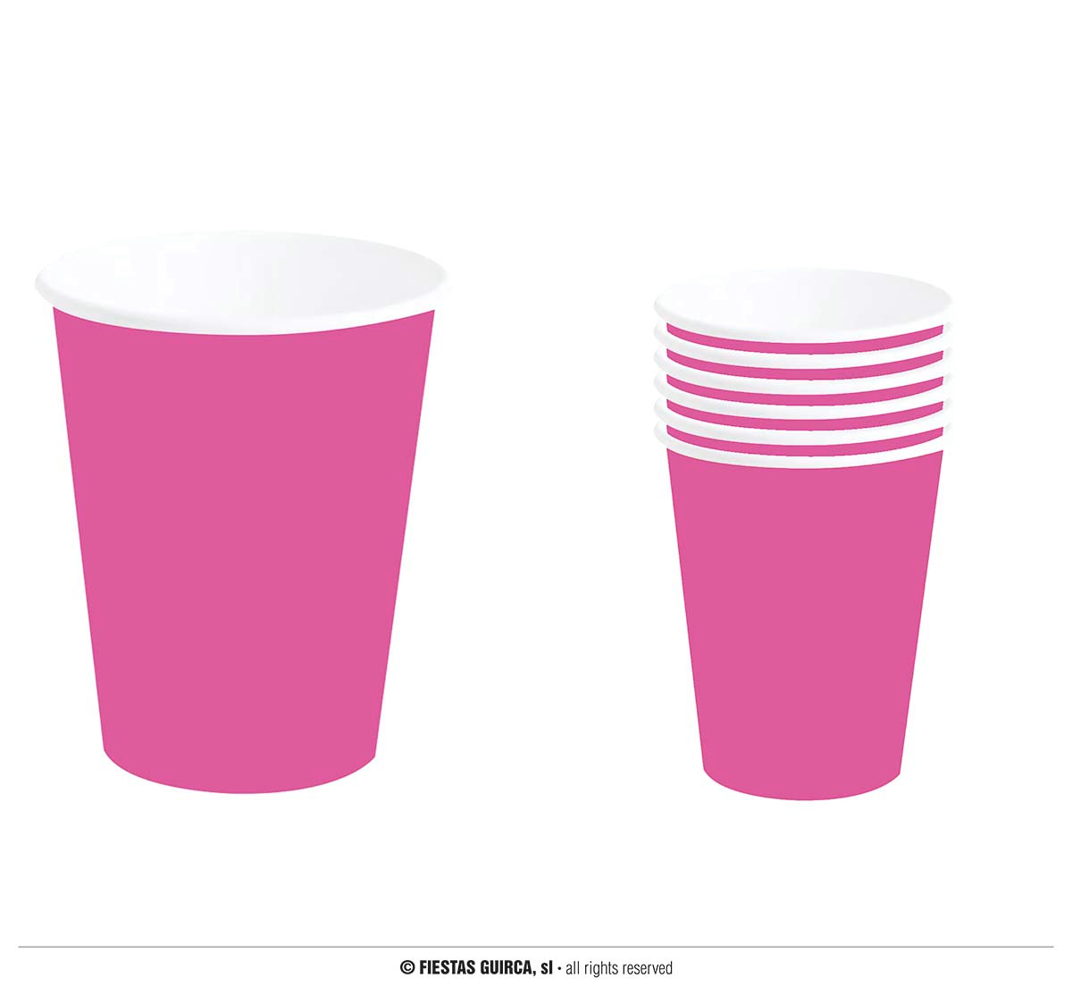 Fuchsia Neon Bekertjes (6st)