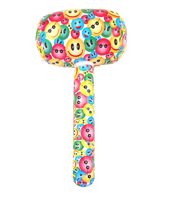 Opblaasbare Hamer Kleurrijke Smileys (66cm)
