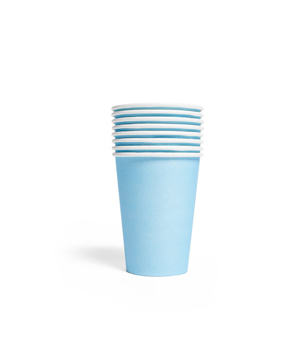 Lichtblauwe Bekers Karton (8st)