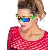 Partybril 80's Geel/Groen