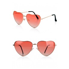 Rode Hartjesbril met gouden frame