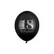 Ballonnen Zwart 18 & Brilliant (6st)