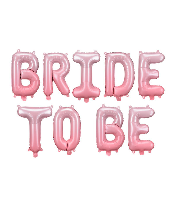 Folieballon Set 'Bride To Be' Roze (340x35 cm)