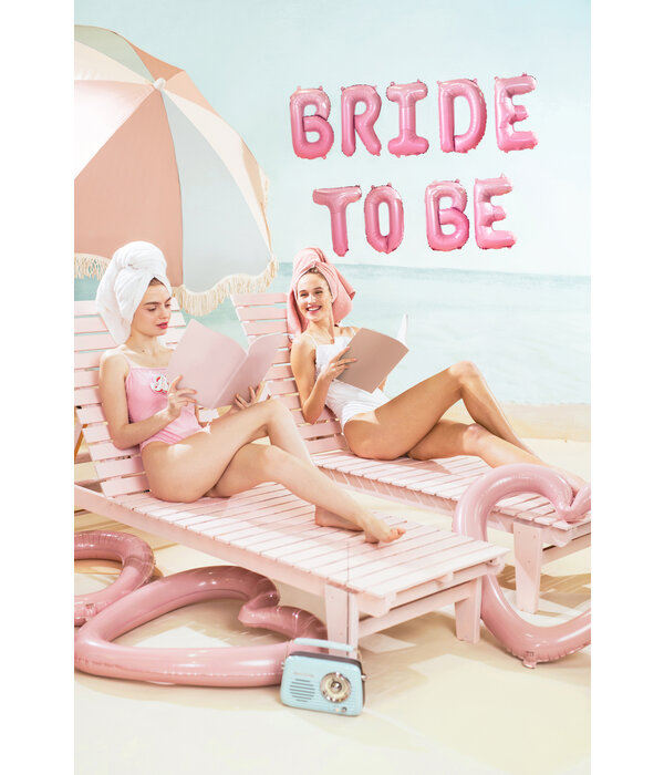 Folieballon Set 'Bride To Be' Roze (340x35 cm)