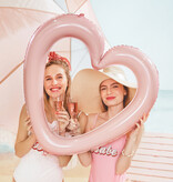 Folieballon Hartvormige Frame Licht Roze (73x72cm)