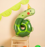 Folieballon Schildpad Cijfer 6 (81cm)