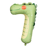 Folieballon Krokodil Cijfer 7 (81cm)