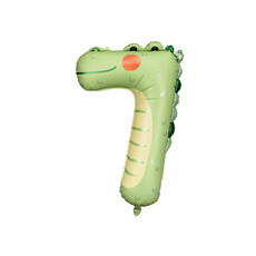 Folieballon Krokodil Cijfer 7 (81cm)