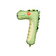 Folieballon Krokodil Cijfer 7 (81cm)