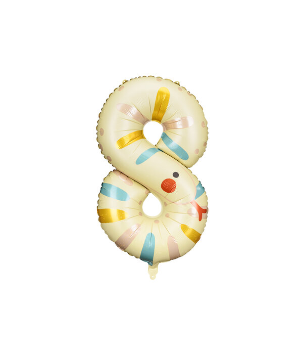 Folieballon Slang Cijfer 8 (81cm)