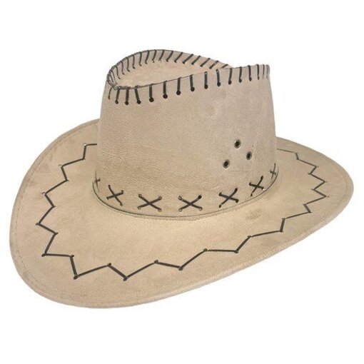 Hoed Cowboy Suede Taupe