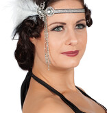 Hoofband Charleston Met Witte Veer