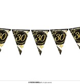 Vlaggenlijn Sterren zwart/wit/goud 30 Jaar (3m)