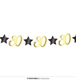 Slingers Sterren zwart/goud 30 Jaar (3m)