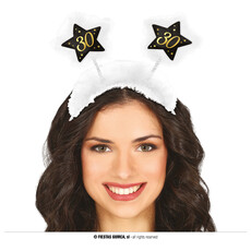 Tiara Sterren 30 jaar zwart/wit/goud