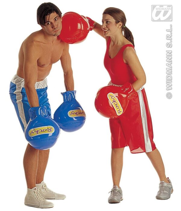 Opblaasbare bokshandschoenen rood