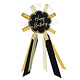 Rozet 'Happy Birthday' Goud/Zwart/Wit