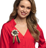 Rozet 'Happy Birthday' Goud/Zwart/Wit