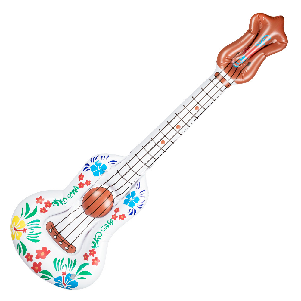 Boland - Opblaasbare gitaar Aloha - Kinderen en volwassenen - Carnaval, Festival, Kinderfeestje, Tienerfeestje, Themafeest, Verjaardag, Vrijgezellenfeest