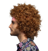 Hippie Groove Krullen Pruik Bruin Berry