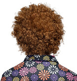 Hippie Groove Krullen Pruik Bruin Berry