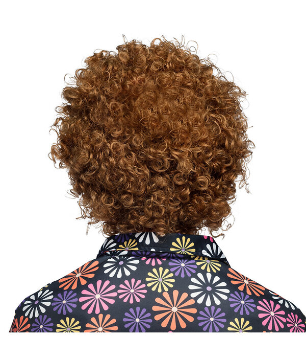 Hippie Groove Krullen Pruik Bruin Berry