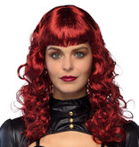 Pruik Lady Steampunk Rood