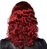Pruik Lady Steampunk Rood